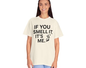 Grappig 'If You Smell It Its Me'-T-shirt: minimalistisch grafisch, comfortabele kleuren katoen