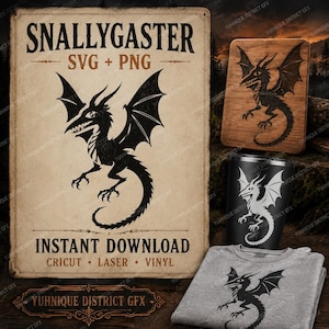 Snallygaster SVG PNG, Maryland Cryptid Silhouette, Flying Monster Cut File (Digital Download)