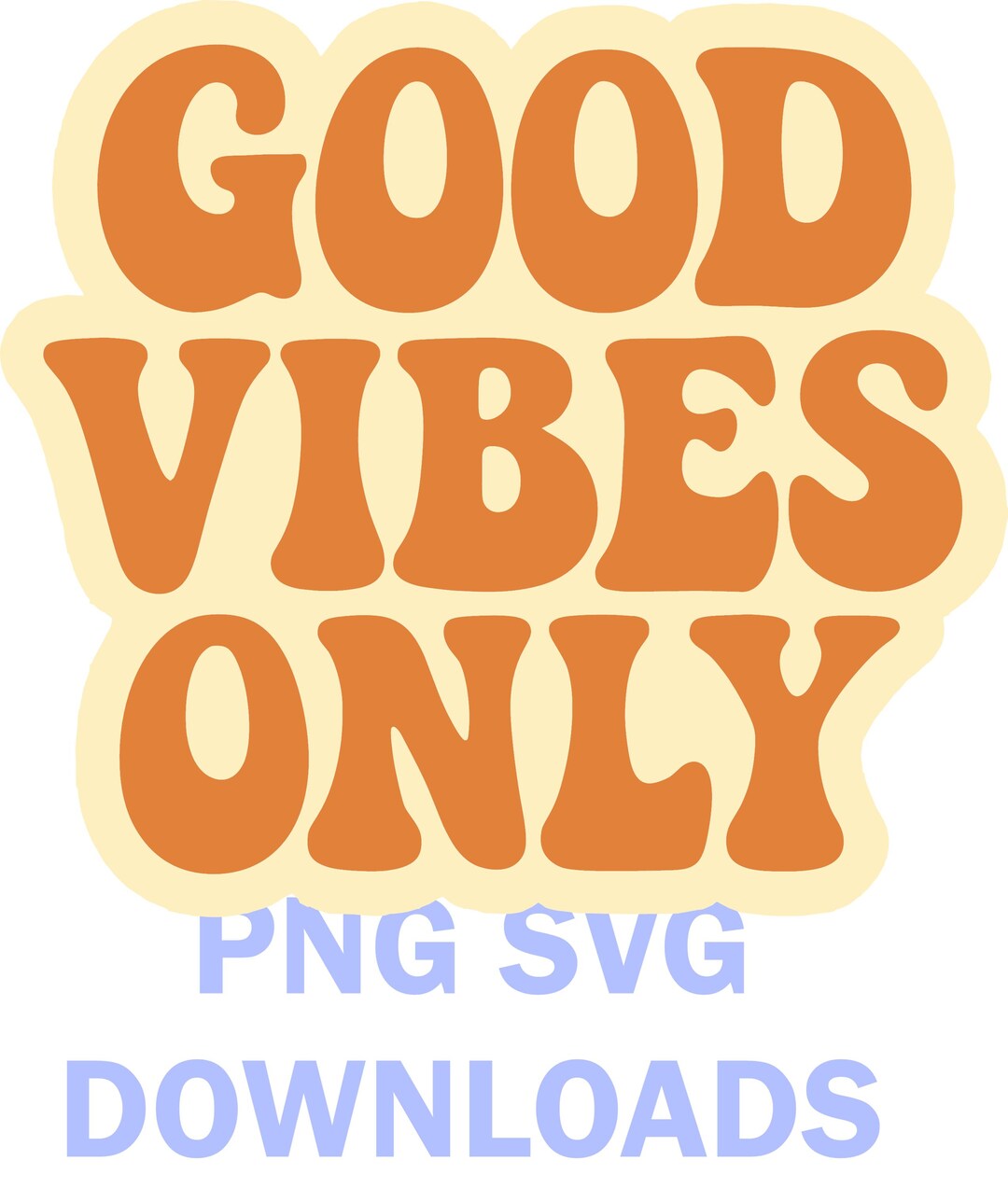 Good Vibes Only Retro Graphic • 70s Style PNG SVG (digital Download) - Etsy