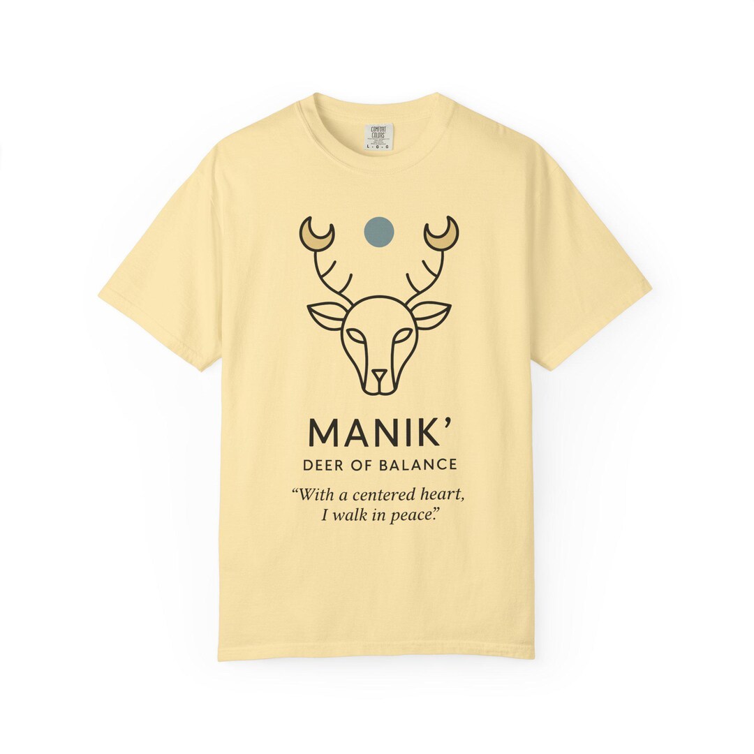 MANIK' Mayan Sign T-shirt | Deer of Balance Symbol Minimalist Spiritual ...