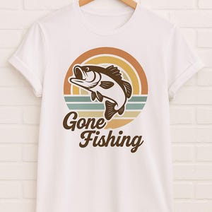 Retro Barsch Angeln SVG: Rustikal