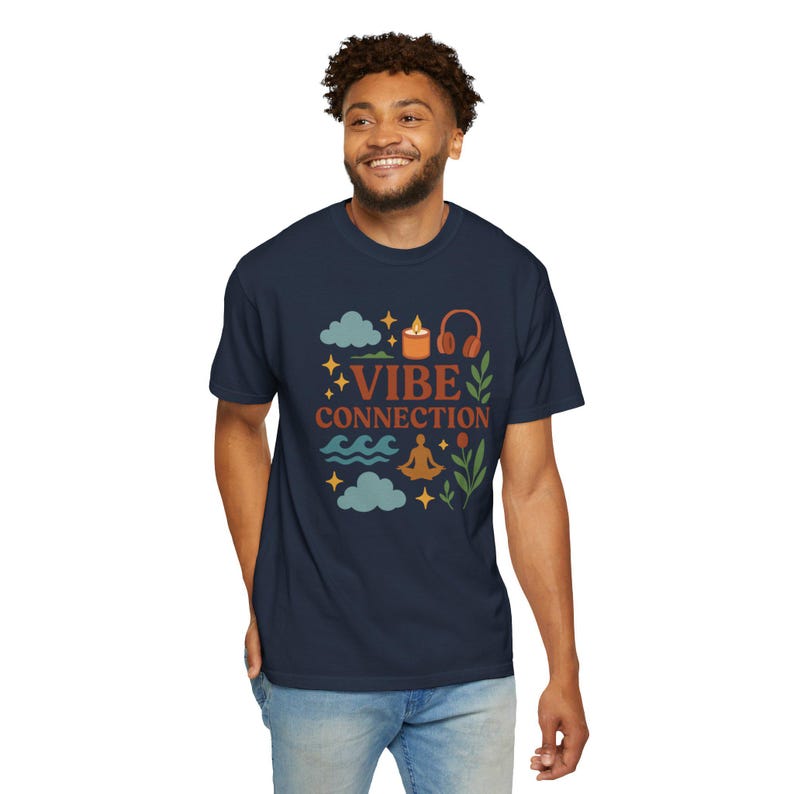 Unisex Vibe Connection T-Shirt: Garment-Dyed US Cotton Tee image 9