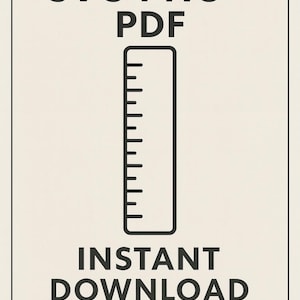 Puede incluir: Diseño gráfico digital con las palabras "SVG PNG PDF" sobre una ilustración de regla negra. Debajo de la regla, el texto dice "INSTANT DOWNLOAD" y "YUHNIQUE DISTRICT GFX". El diseño está sobre un fondo crema.