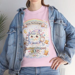 Sömnteknikerskjorta, emotionellt stöd EEG-tröja, kawaii medicinsk, RPSGT-gåva, Gildan tung bomull
