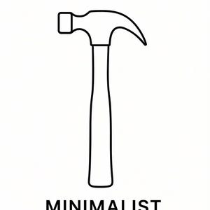 Hammer Line Art: Carpenter Tool SVG PNG PDF Clipart