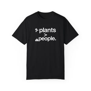 Plants Over People T-Shirt: Minimalist Plant Lover Tee