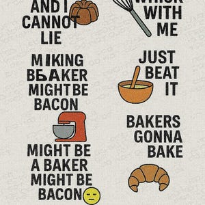 Funny Baking Quotes SVG Bundle: Sarcastic Baker Designs (Digital Download