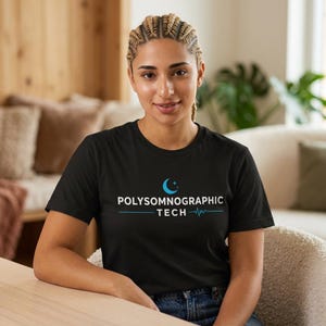 Koszulka techniczna do polisomnografii: Minimalistyczna koszulka medyczna Sleep Lab