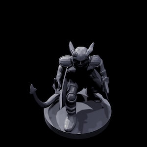 Tiefling Rogue Figurine  Fantasy DD Character  Handcrafted Collectible