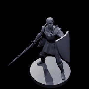 Human Male War Cleric Figurine - Detailed RPG Miniature for Tabletop Games