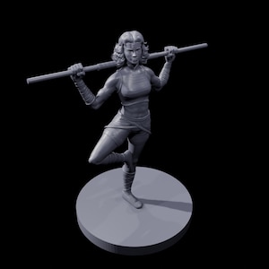 Human Female Monk Figure - Fantasy RPG Miniature Tabletop Gaming Decor
