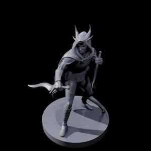 Tiefling Female Rogue Miniature Figure  DnD Tabletop RPG Collectible