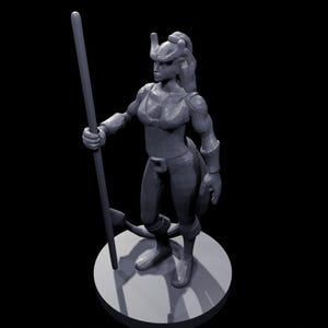 Tiefling Female Monk Figurine  DnD Character Decor  RPG Tabletop Gaming Collectible