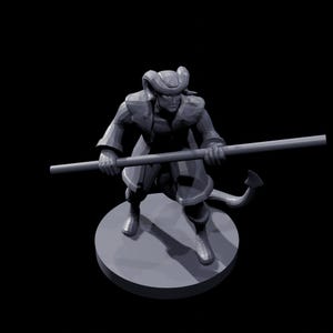 Tiefling Male Monk Figurine - Fantasy RPG Character Art Collectible