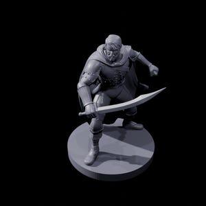 Human Male Ranger Figure - Detailed Fantasy Miniature for Tabletop Games