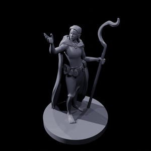 Human Female Druid Figurine  Nature-Inspired Decor  Fantasy Art Collectible