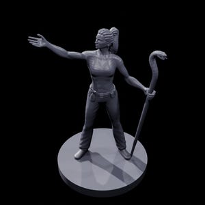 Human Female Druid Figure  Fantasy RPG Miniature  Hand-Painted Collectible