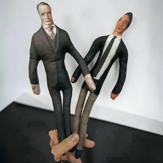 HANNIBAL ぬいぐるみ 2体セット Funny Hannibal Lecter Mads Mikkelsen Cosplay Plush Doll Dual-sided