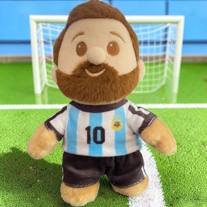 15CM Messi Argentina Doll Plush Figure Star Commemorative Merchandise Cartoon Pendant Fan Collectible Accessories World Cup Soccer Meme