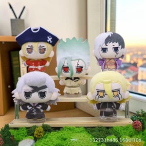 Dr. STONE Plysch Senku Ishigami Gen Asagiri Hyoga Krom Mjuk Gosedjursdocka Animefigurer Plyschfigurer för Fans Barn Födelsedagspresent Jeno
