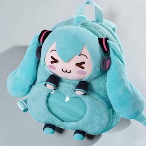 Cute And Sweet Hatsune Miku Anime Embroidery Bag Fashion Soft Plush Backpack Creative Large Capacity Storage Bag Girls Gifts Ita Bag