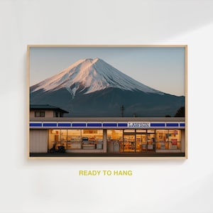 Mount Fuji Japan Physical Print – Lawson Store Photography Wall Art | Japanese Landscape Poster | Premium Travel Decor | Ready to Frame