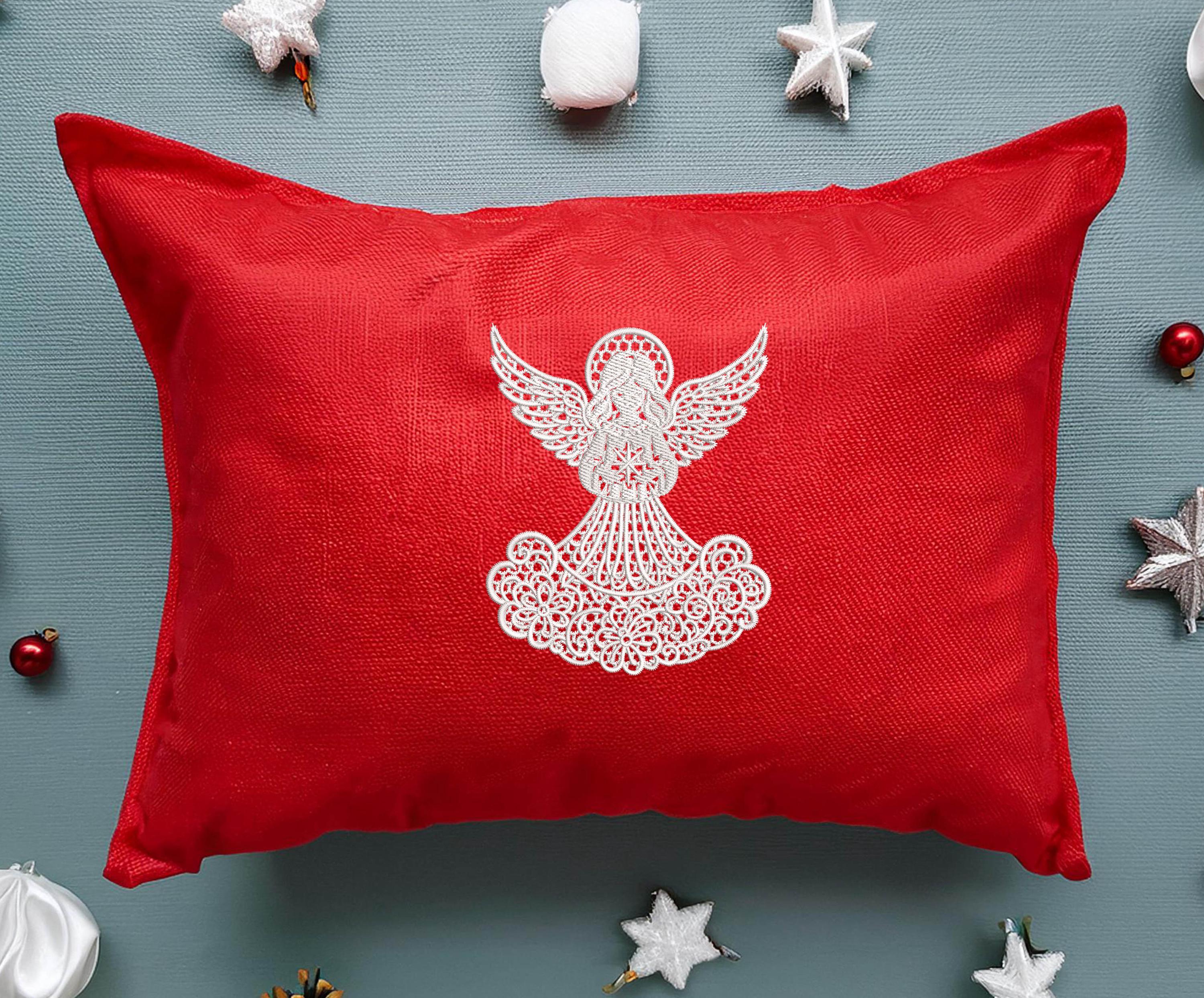 FSL Christmas Lace Angel Ornament Embroidery Designs, 3 Sizes Instant ...