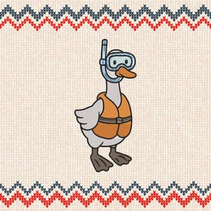 Cute Silly Three Machine Embroidery Designs, Silly Embroidery, Lovely Goose with Big Embroidery, 6 Sizes embroidery Instant Download