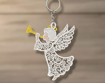 FSL The Herald Angel  Elegant Embroidery Design (Digital Download)