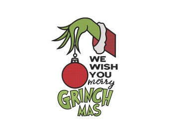 Christmas Grinch Machine Embroidery Design (Instant Download)