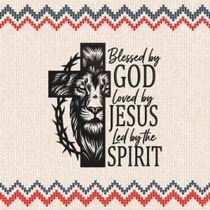 Blessed by God embroidery design, Boho God Embroidery Design, Christian Embroidery, DST PES File For Christian, 5 Sizes embroidery digital