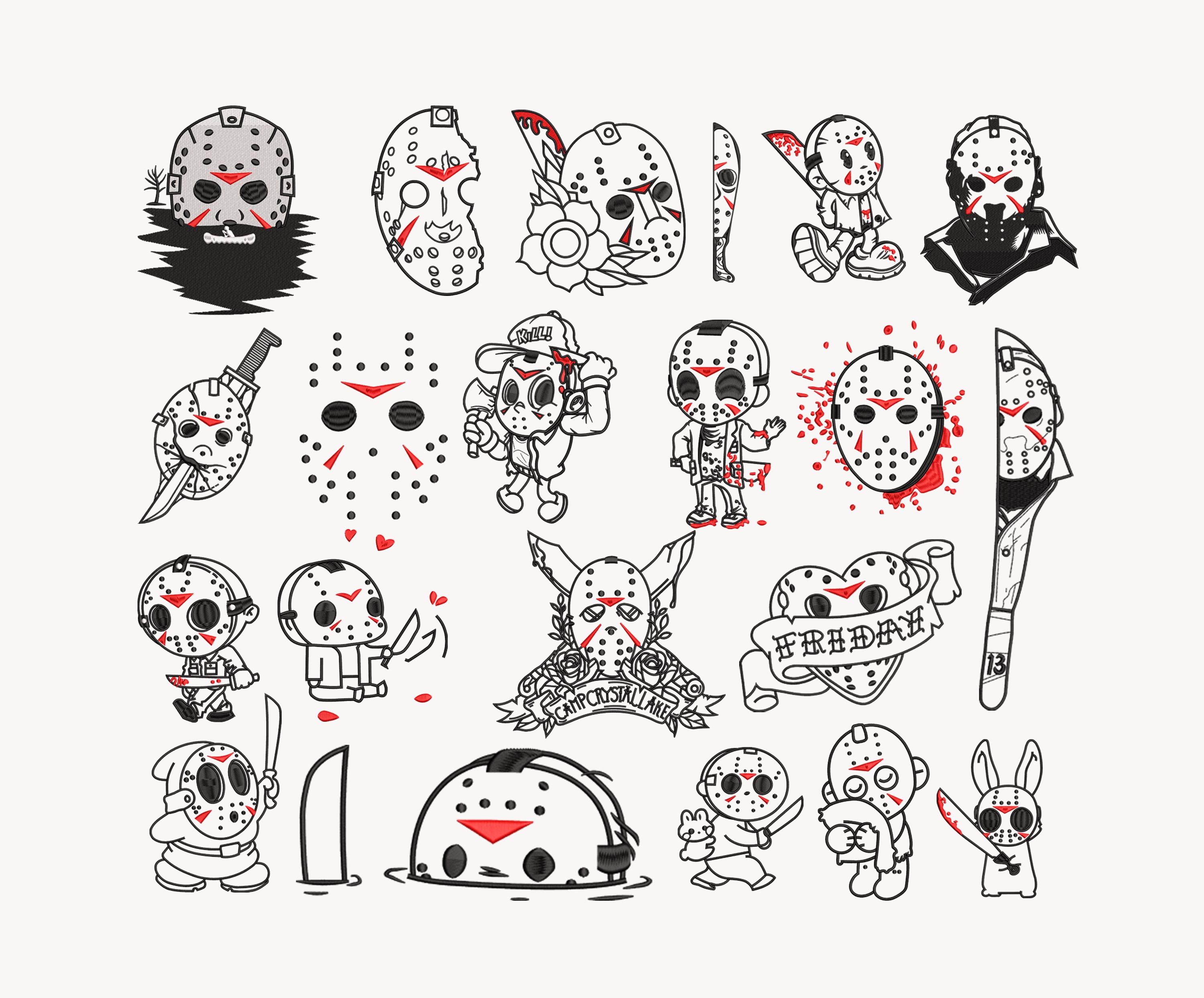 Horror Stitching Vector Halloween Horror Movie Embroidery Design, Spooky Costume Stitch File ...