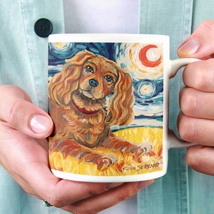 Cavalier King Charles Spaniel, Coffee Mug, Dog Lover Gift, Personalized Gift, Personalized Mug, Dog Mug, Ruby Cavalier