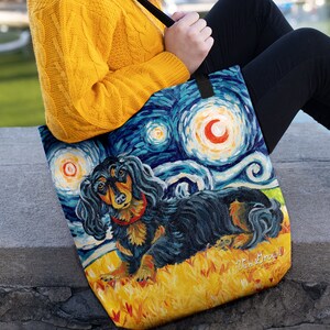 Dachshund - Tote Bag - Dog Lover Gift  - Gift for Her - Starry Night Tote