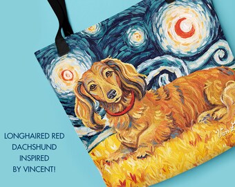 Dachshund - Tote Bag - Dog Lover Gift  - Gift for Her - Starry Night Tote