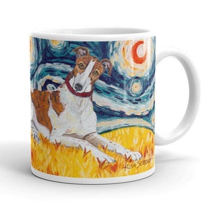 Greyhound, Dog, Coffee Mug, Personalized Gift, Dog Lover Gift, Van Gogh, Starry Night Dog