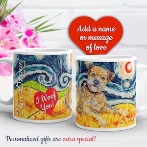 Border Terrier - Dog Mug - Coffee Mug - Dog Lover Gift - Personalized Mug - Starry Night Dog
