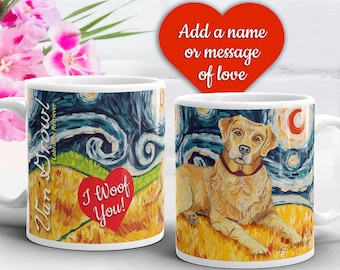Labrador Retriever, Yellow Lab, Coffee Mug, Valentines Gift, Dog Lover Gift, Personalized Mug