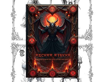 El cirílico infernal: un libro para colorear del alfabeto ruso oscuro