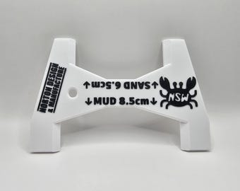 3D Printed Crab Measure: Mud & Sand Crabs - NSW Made