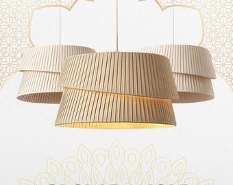Wabi Sabi Fabric Pendant Light: Modern Minimalist Chandelier