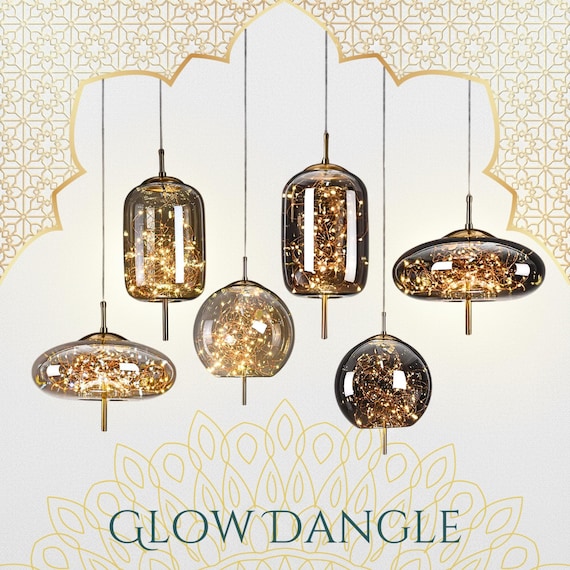 Nabula Glass Pendant Light, Crystal Globe Lamp, Light Fixtures