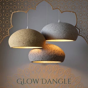 Sculptural Dome Pendant Lampshade | Wabi Sabi Handmade Hanging Ceiling Light