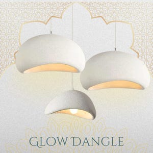 White Sculptural Wabisabi Chandelier. Cloud Pendant Lampshade