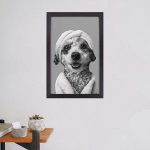 Custom Pet Portrait Canvas Wall Art,Dog Cat in Toilet,Pet with BathTowel,Funny Pet Bathroom Art,Personalized Pet Loss Gift,Picture to Canvas bild 4
