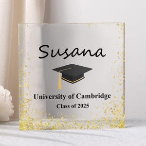 Personalized Congratulation Acrylic Plaque, Custom Graduation Gift, Class of 2025, High School Graduation Gift, College Graduation Gift