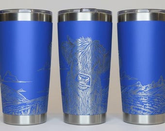 Highland Calf in Field 20 oz. Tumbler