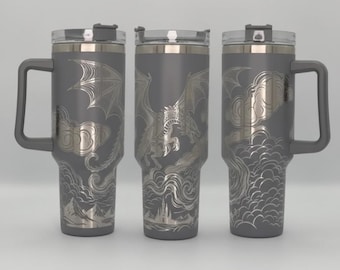 Dragon with Castle 40 oz. Tumbler