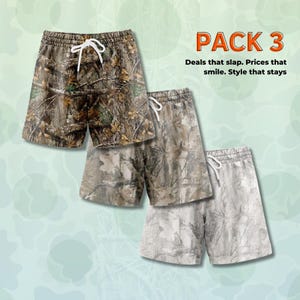 3-Pack Men’s Casual Shorts – Cotton Lounge & Sleep Shorts – Comfortable Everyday Summer Shorts with Pockets