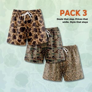 3-Pack Men’s Casual Shorts – Cotton Lounge & Sleep Shorts – Comfortable Everyday Summer Shorts with Pockets
